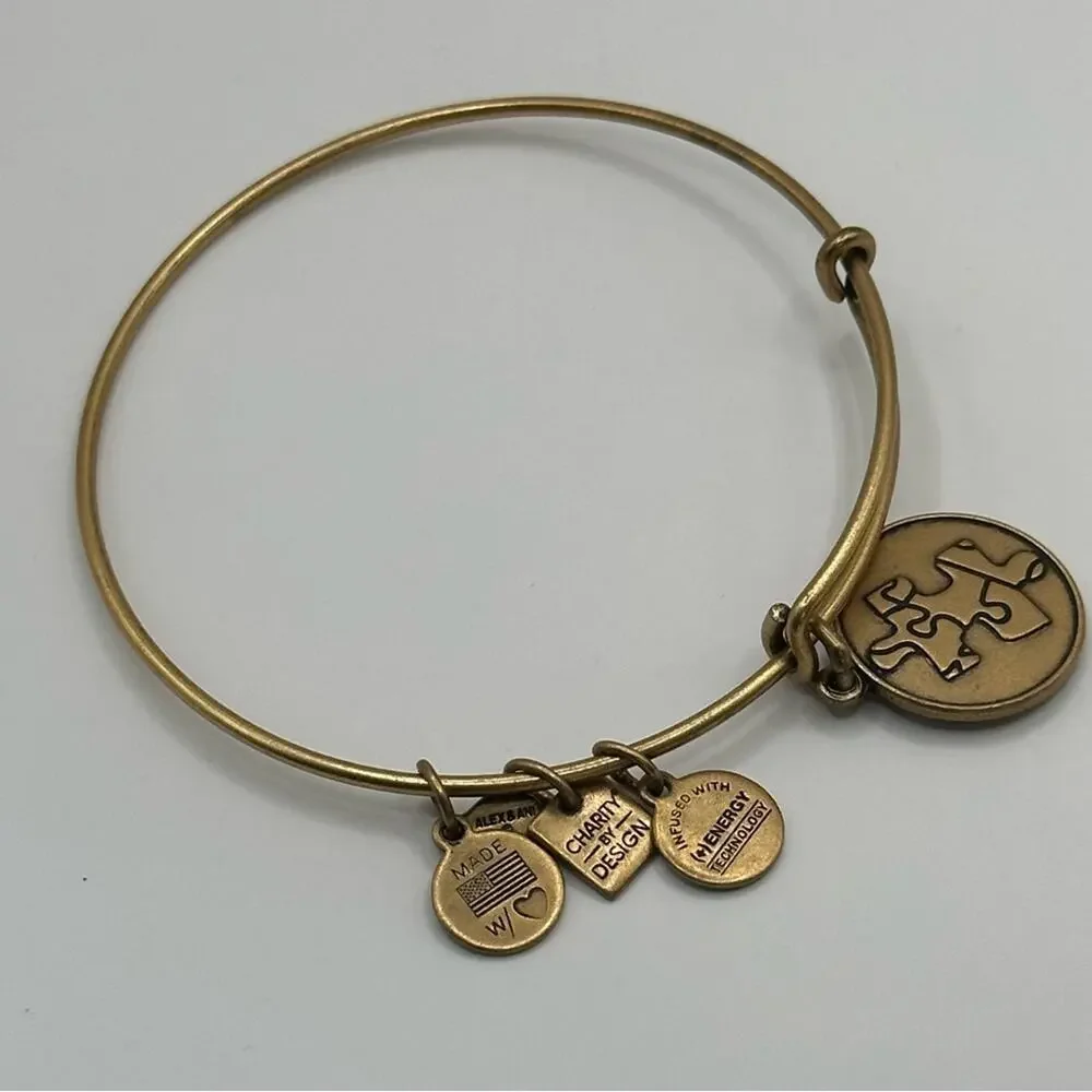Alex & Ani Bangle Bracelet Charity The Puzzle National Autism